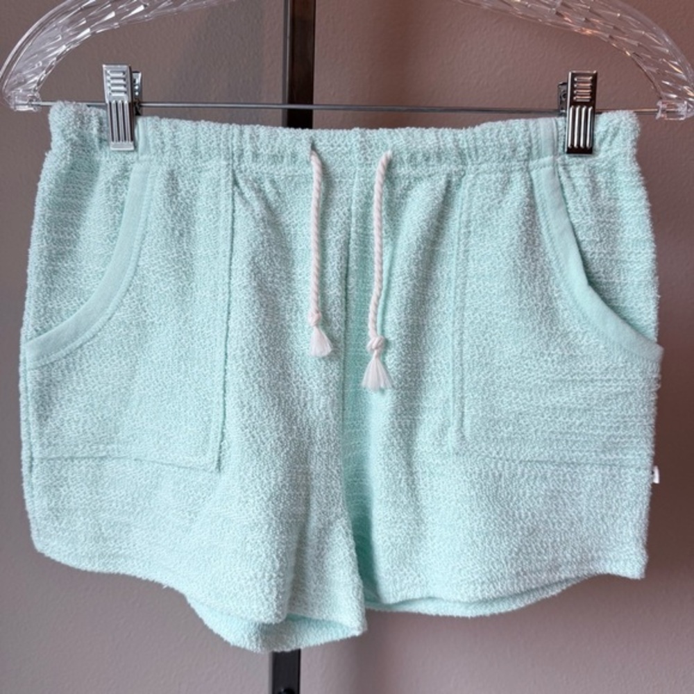 NWT Roxy aqua terry textured shorts size girls large 12/14